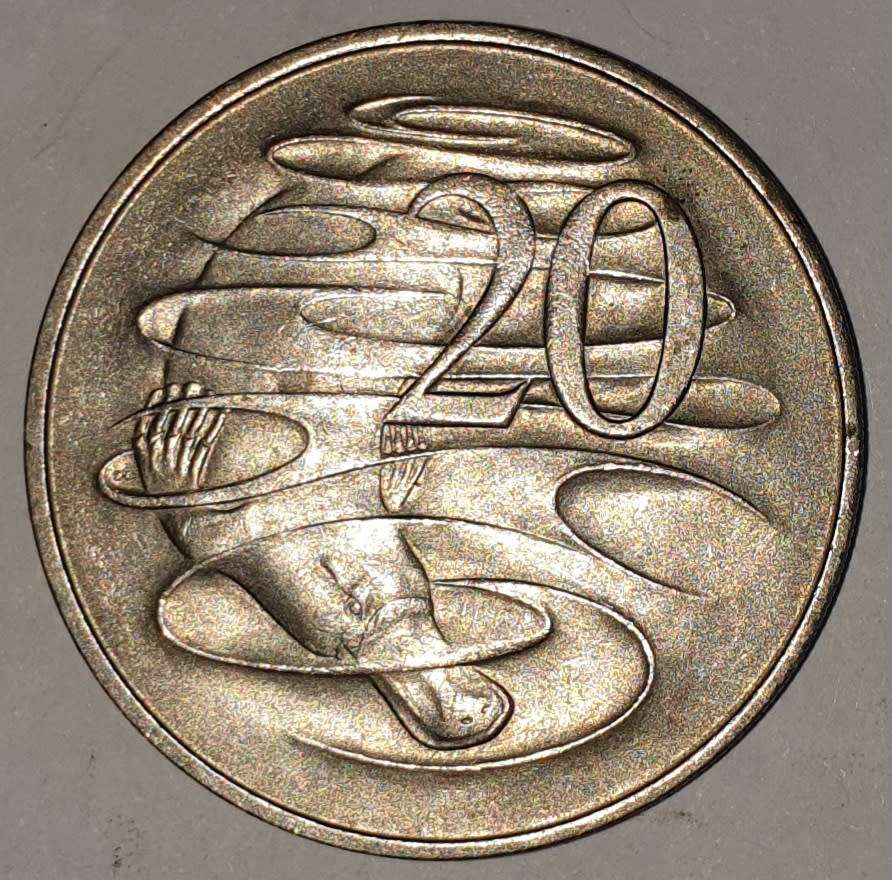 1966 - TWENTY CENT - 20 CENT - AUSTRALIA - COPPER-NICKEL - KM# 66 - PLATYPUS